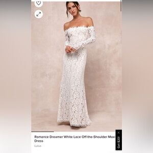 Lulus Wedding white lace dress
